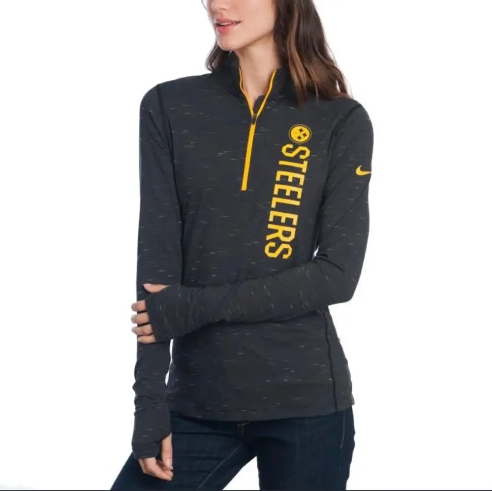 Nike Dri-FIT women’s Pittsburgh Steelers 1/4 zip lightweight pullover NWT (M)